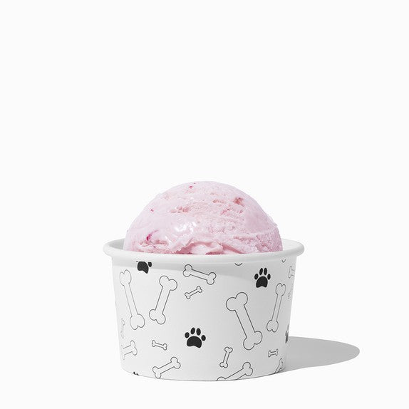 Close-up of 4 oz pet ice cream cups stacked and ready to serve
