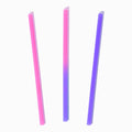 Close-up of assorted paper straws stacked and ready to serve