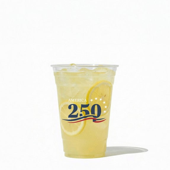 Close-up of 16 oz clear pet ice cream cups stacked and ready to serve