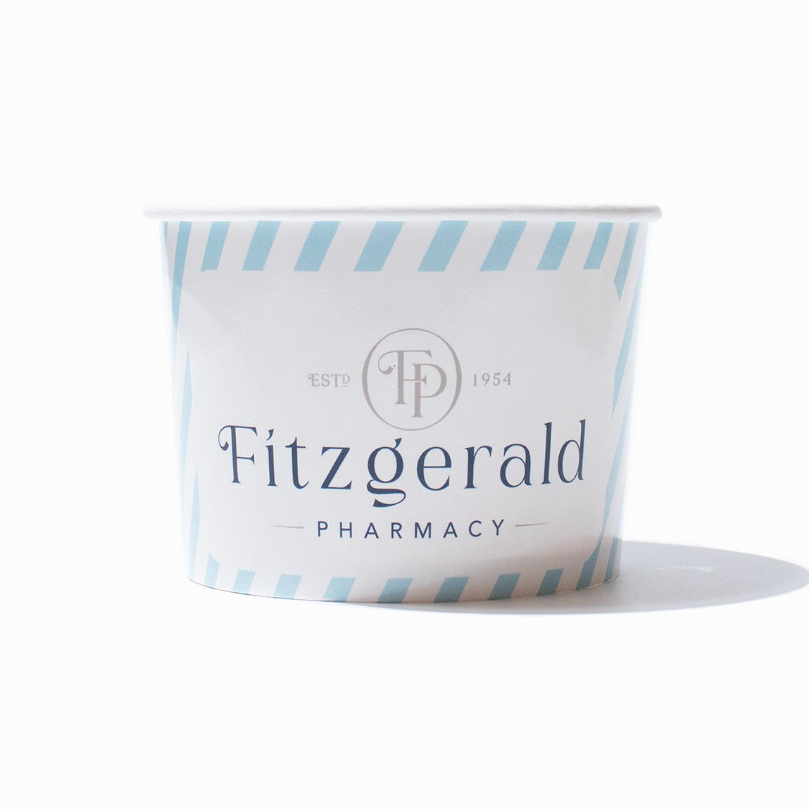 Close-up of 20 oz ice cream cups stacked and ready to serve