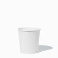 Close-up of 1 Pint white compostable to-go containers stacked and ready to serve